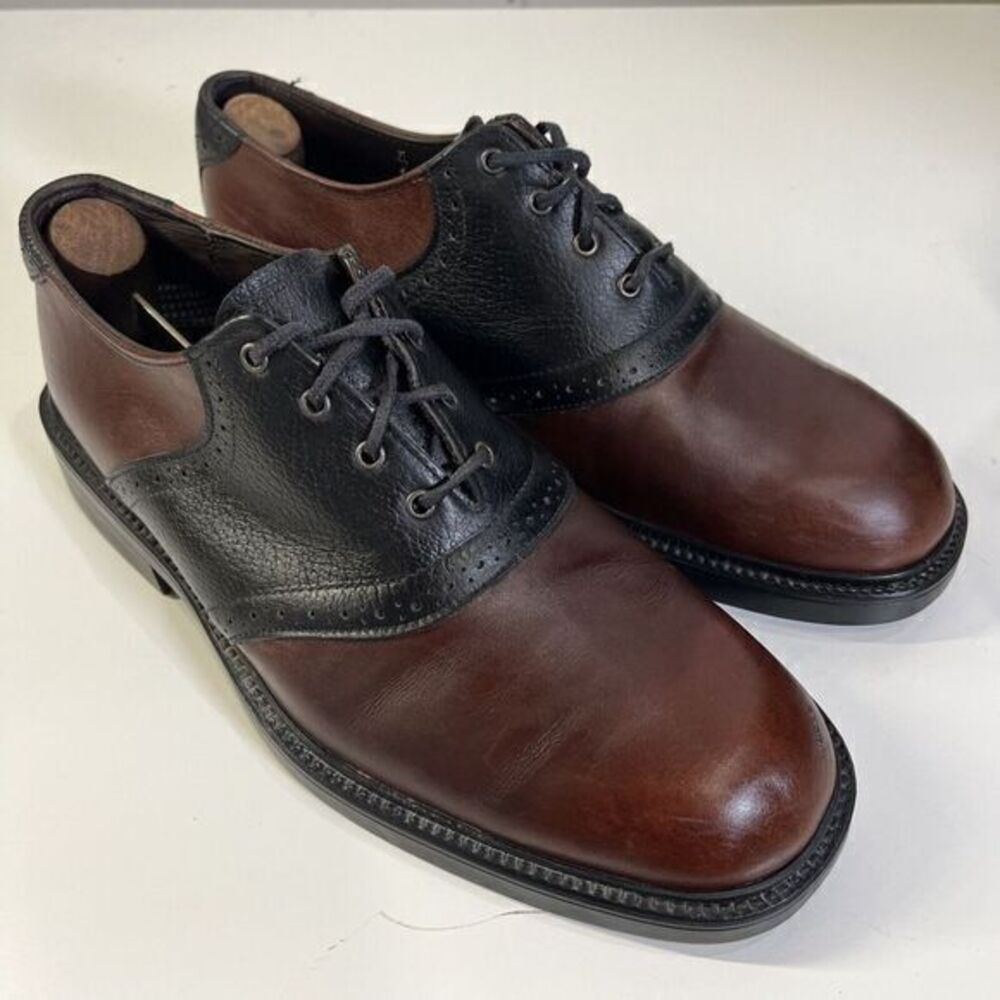 Sebago Mens Size 9M Brown Black‎ Leather Wingtip Oxford Dress Shoes 1016548S